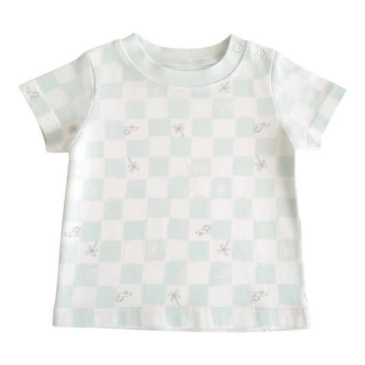 Polera manga corta Algodón Diseños Marca Carter's 6 M Estado Casi tiki