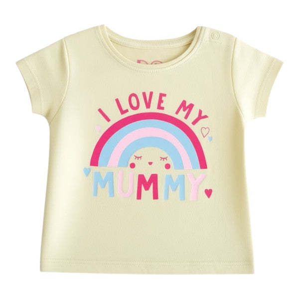 Polera manga corta Algodón Amarillo Marca Otra 6-9 M Estado Casi tiki