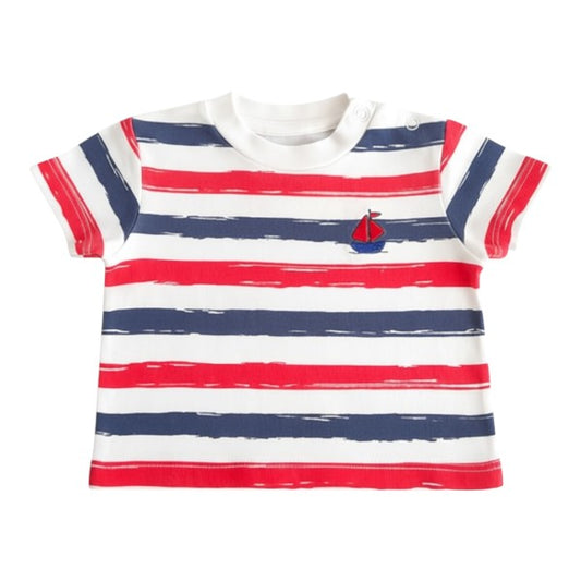 Polera manga corta Algodón Multicolor Marca Opaline 0-3 M Estado Tiki taka