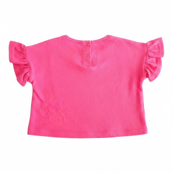 Polera manga corta Algodón Fucsia Marca Otra 18 M Estado Casi tiki