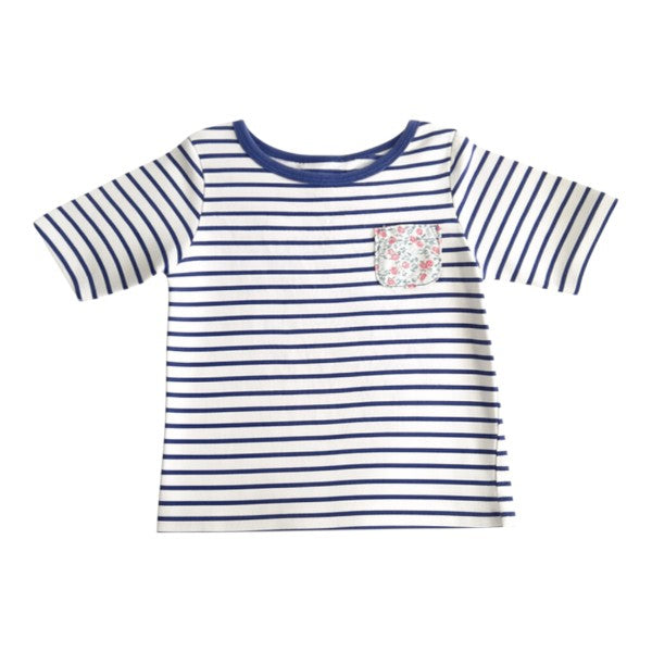Polera manga corta Algodón Rayas Marca Carter's 2 A Estado Casi tiki