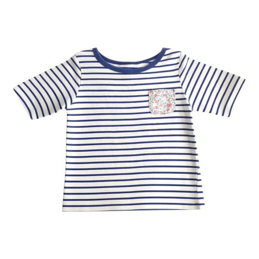 Polera manga corta Algodón Rayas Marca Carter's 2 A Estado Casi tiki