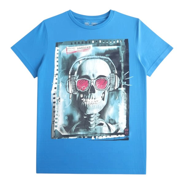 Polera manga corta Algodón Azul Marca Otra 5 A Estado Casi tiki