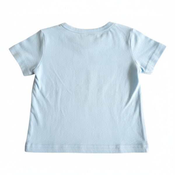 Polera manga corta Algodón Celeste Marca Otra 6 M Estado Casi tiki