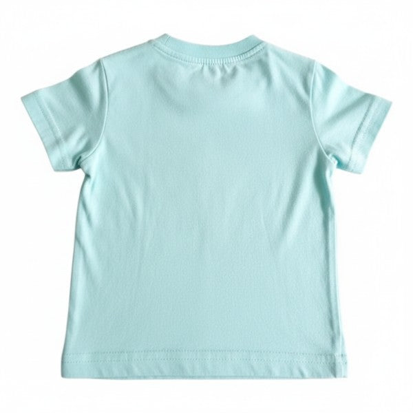 Polera manga corta Algodón Verde agua Marca Ficcus 3-6 M Estado Tiki taka
