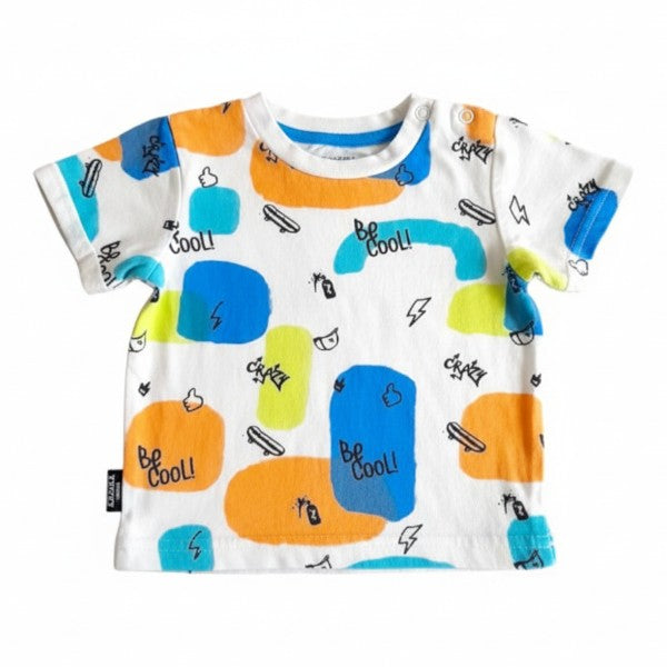Polera manga corta Algodón Diseños Marca Ficcus 3-6 M Estado Casi tiki