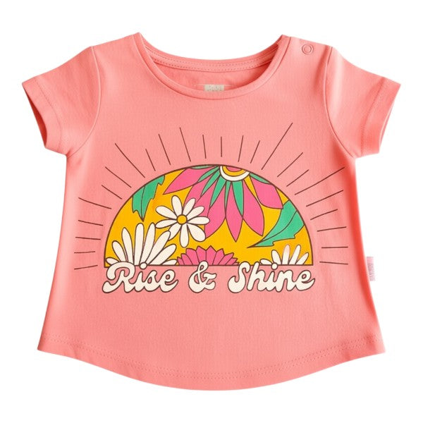 Polera manga corta Algodón Rosa Marca Otra 6 M Estado Casi tiki