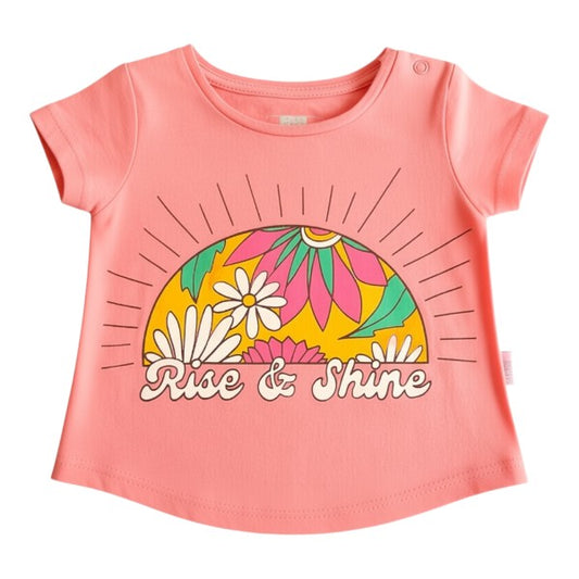 Polera manga corta Algodón Rosa Marca Otra 6 M Estado Casi tiki
