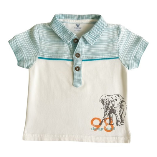 Polera manga corta Algodón Multicolor Marca Otra 9-12 M Estado Casi tiki