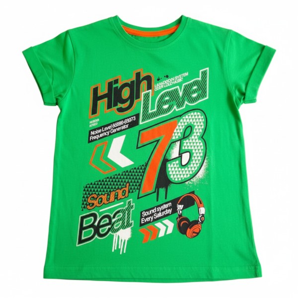 Polera manga corta Algodón Verde Marca Otra 7 A Estado Casi tiki