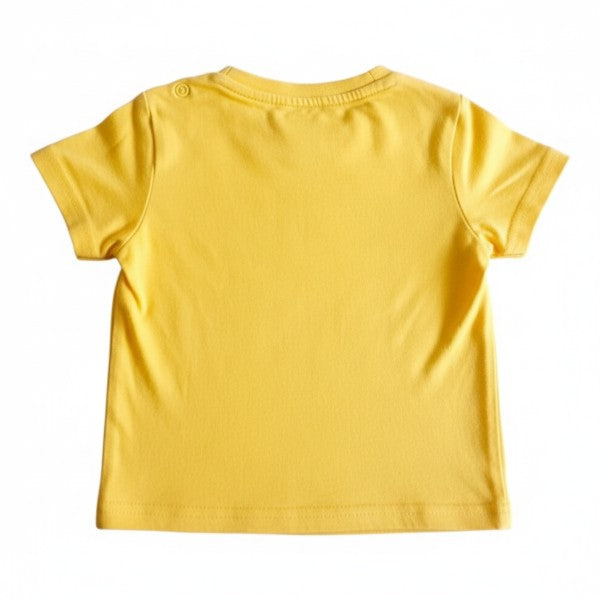 Polera manga corta Algodón Amarillo Marca Ficcus 3-6 M Estado Casi tiki