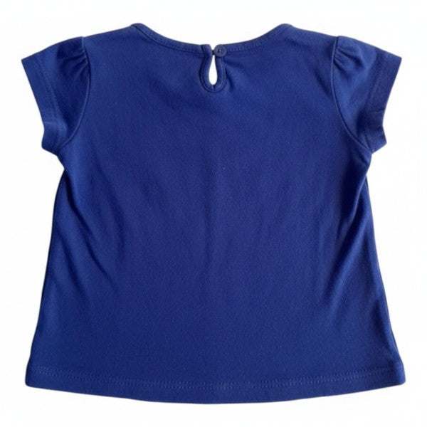 Polera manga corta Algodón Azul Marca Opaline 6 M Estado Casi tiki