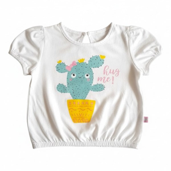 Polera manga corta Algodón Blanco Marca Otra 6 M Estado Casi tiki