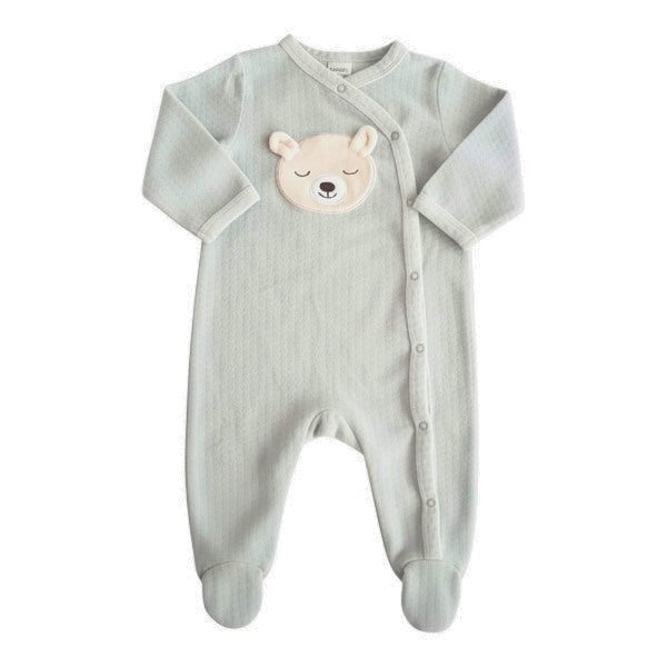 Osito Micropolar Verde agua Marca Baby harvest 3-6 M Estado Casi tiki