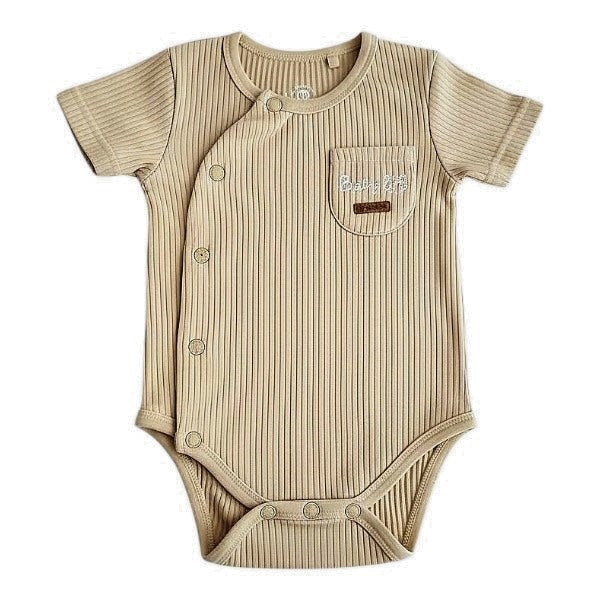 Body Manga Corta Algodón Crema Marca Black and blue 0-3 M Estado Casi tiki
