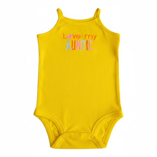 Body Manga Corta Algodón Amarillo Marca Carter's 0-3 M Estado Tiki taka