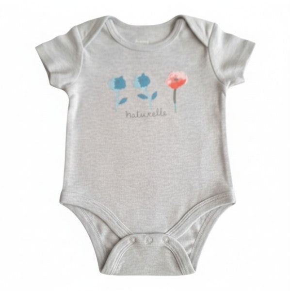 Body Manga Corta Algodón Gris Marca Colloky 6-9 M Estado Casi tiki