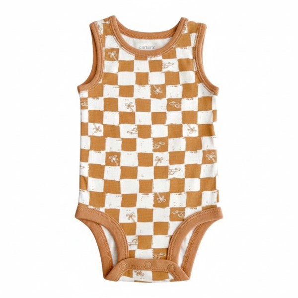 Body Manga Corta Algodón Diseños Marca Carter's 0-3 M Estado Tiki taka
