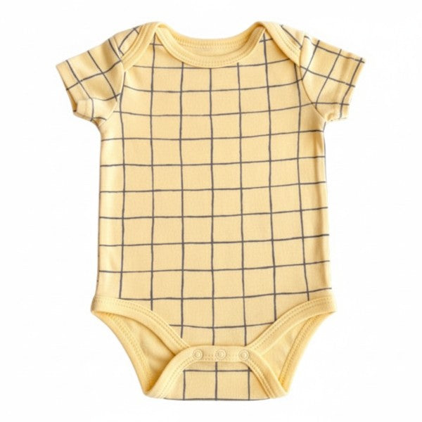 Body Manga Corta Algodón Amarillo Marca Otra 6 M Estado Tiki taka
