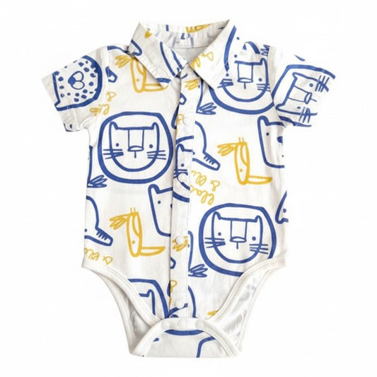 Body camisa Tela Diseños Marca Black and blue 0-3 M Estado Tiki taka