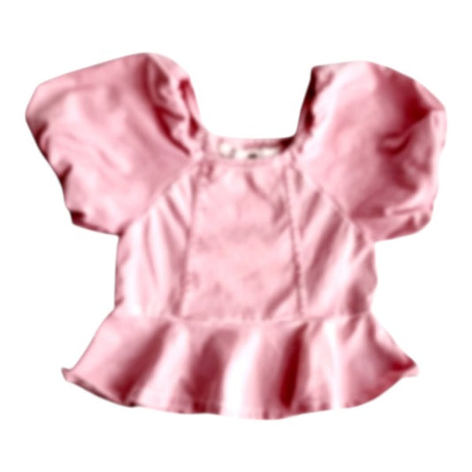 Blusa Manga Corta Tela Rosa Marca Hym 2 A Estado Casi tiki