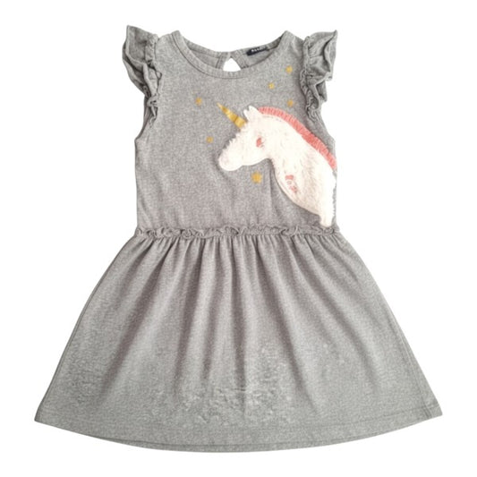 Vestido Algodón Gris Marca Otra 3 A Estado Casi tiki