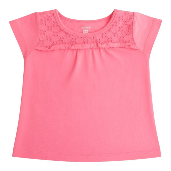 Polera manga corta Algodón Rosa Marca Carter's 18 M Estado Casi tiki