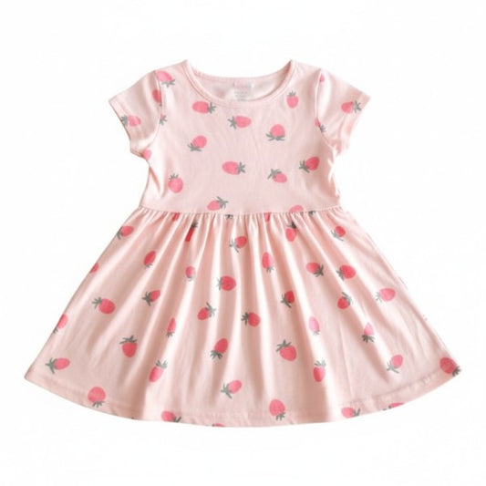 Vestido Algodón Rosa Marca Otra 18 M Estado Casi tiki