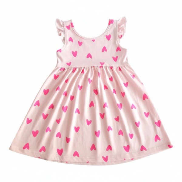 Vestido Algodón Rosa Marca Otra 12-18 M Estado Casi tiki