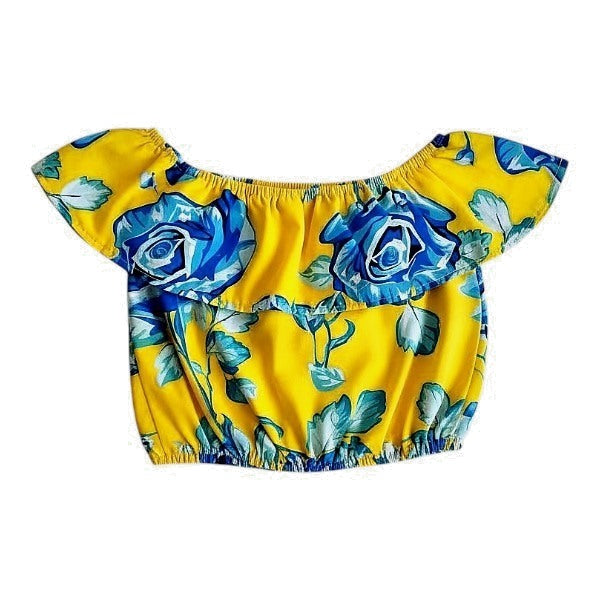 Blusa Manga Corta Tela Diseños Marca Otra 5 A Estado Casi tiki
