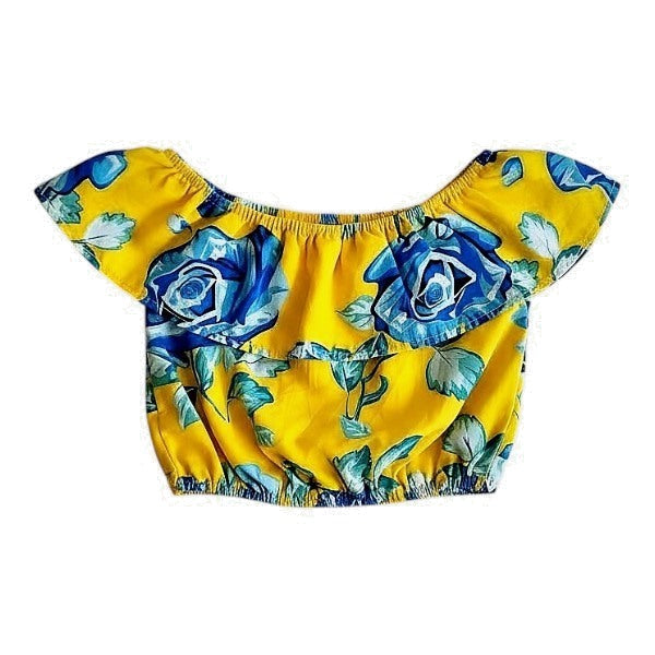 Blusa Manga Corta Tela Diseños Marca Otra 5 A Estado Casi tiki