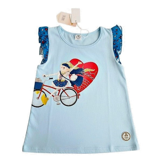 Polera manga corta Algodón Celeste Marca Otra 8 A Estado Tiki taka