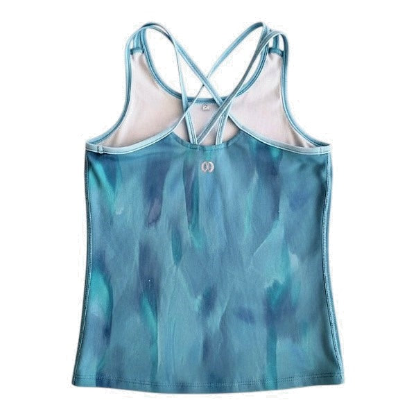 Blusa Manga Corta Poliéster Azul Marca Otra 5 A Estado Casi tiki