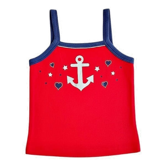 Blusa Manga Corta Algodón Rojo Marca Otra 6 A Estado Casi tiki