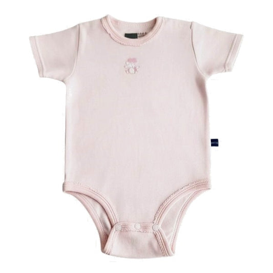 Body Manga Corta Algodón Rosa Marca Mota 12-18 M Estado Casi tiki
