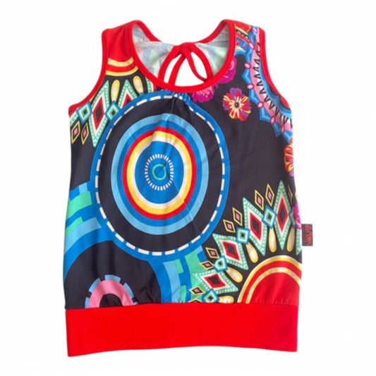 Blusa Manga Corta Tela Multicolor Marca Otra 2 A Estado Casi tiki