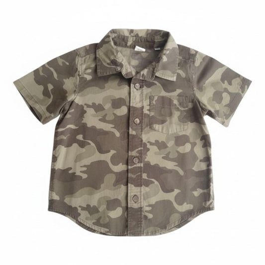Camisa Manga Corta Tela militar Marca Old Navy 2 A Estado Tiki taka