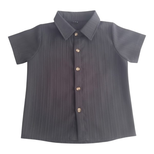 Camisa Manga Corta Tela Negro Marca Otra 3 A Estado Tiki taka