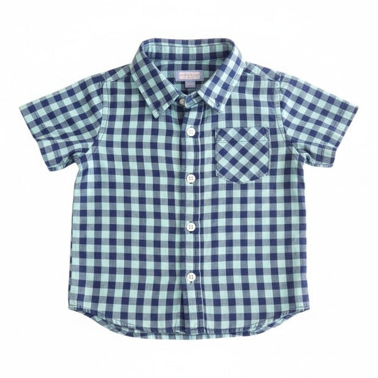 Camisa Manga Corta Tela Multicolor Marca Baby harvest 18 M Estado Tiki taka