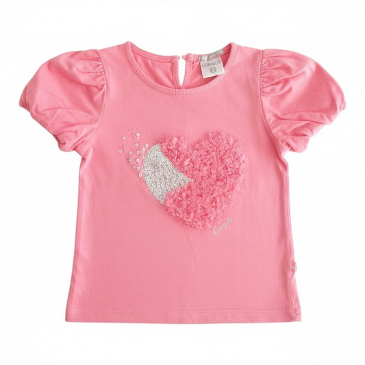 Polera manga corta Algodón Rosa Marca Coniglio 2 A Estado Casi tiki