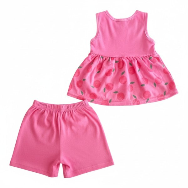 Conjunto Algodón Fucsia Marca Otra 3-6 M Estado Casi tiki