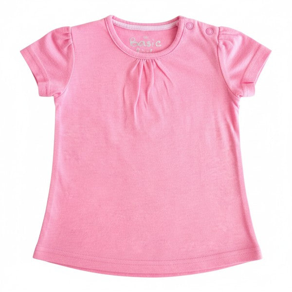 Polera manga corta Algodón Rosa Marca Otra 9 M Estado Casi tiki