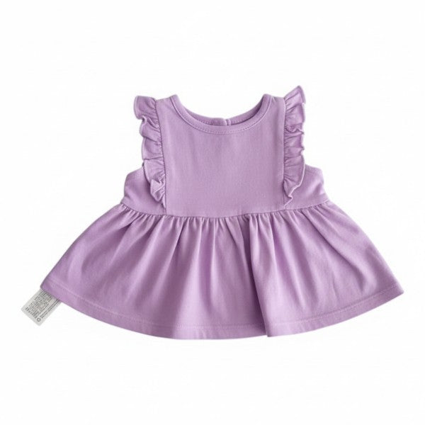 Polera manga corta Algodón Morado Marca All basics 0-3 M Estado Casi tiki