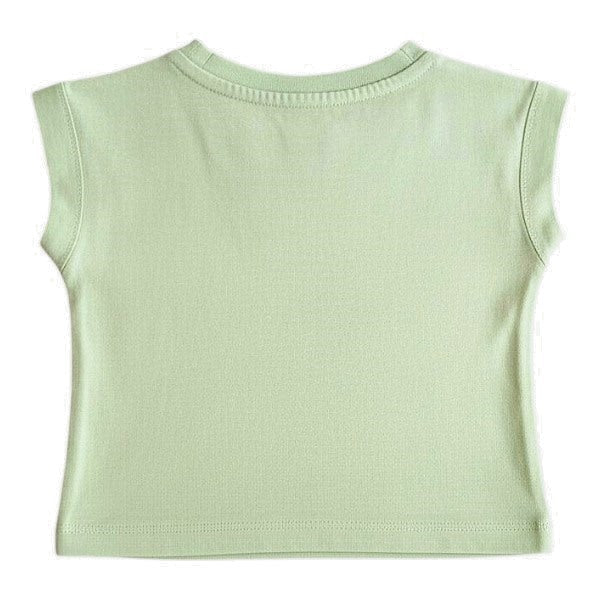 Polera manga corta Algodón Verde agua Marca Figaro 6-9 M Estado Casi tiki