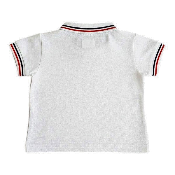 Polera manga corta Piqué Blanco Marca Opaline 6 M Estado Tiki taka