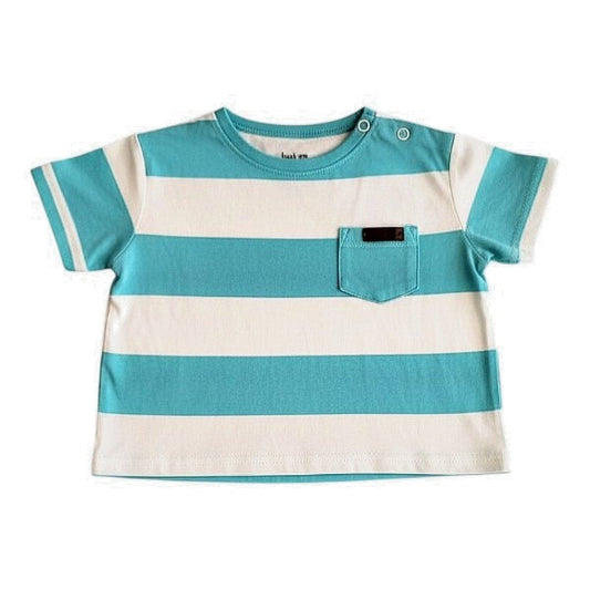 Polera manga corta Algodón Multicolor Marca Yamp! 6 M Estado Casi tiki