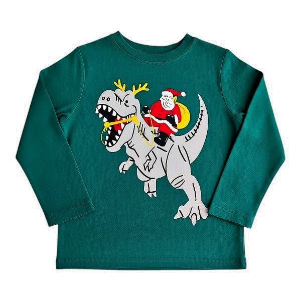 Polera manga larga Algodón Verde Marca Old Navy 2 A Estado Casi tiki