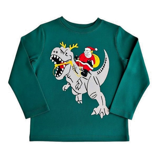 Polera manga larga Algodón Verde Marca Old Navy 2 A Estado Casi tiki