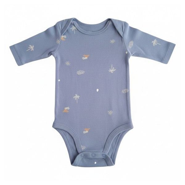 Body Manga Larga Algodón Azul Marca Carter's 0-3 M Estado Casi tiki