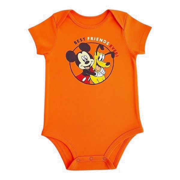 Body Manga Corta Algodón Naranja Marca Disney 12-18 M Estado Casi tiki